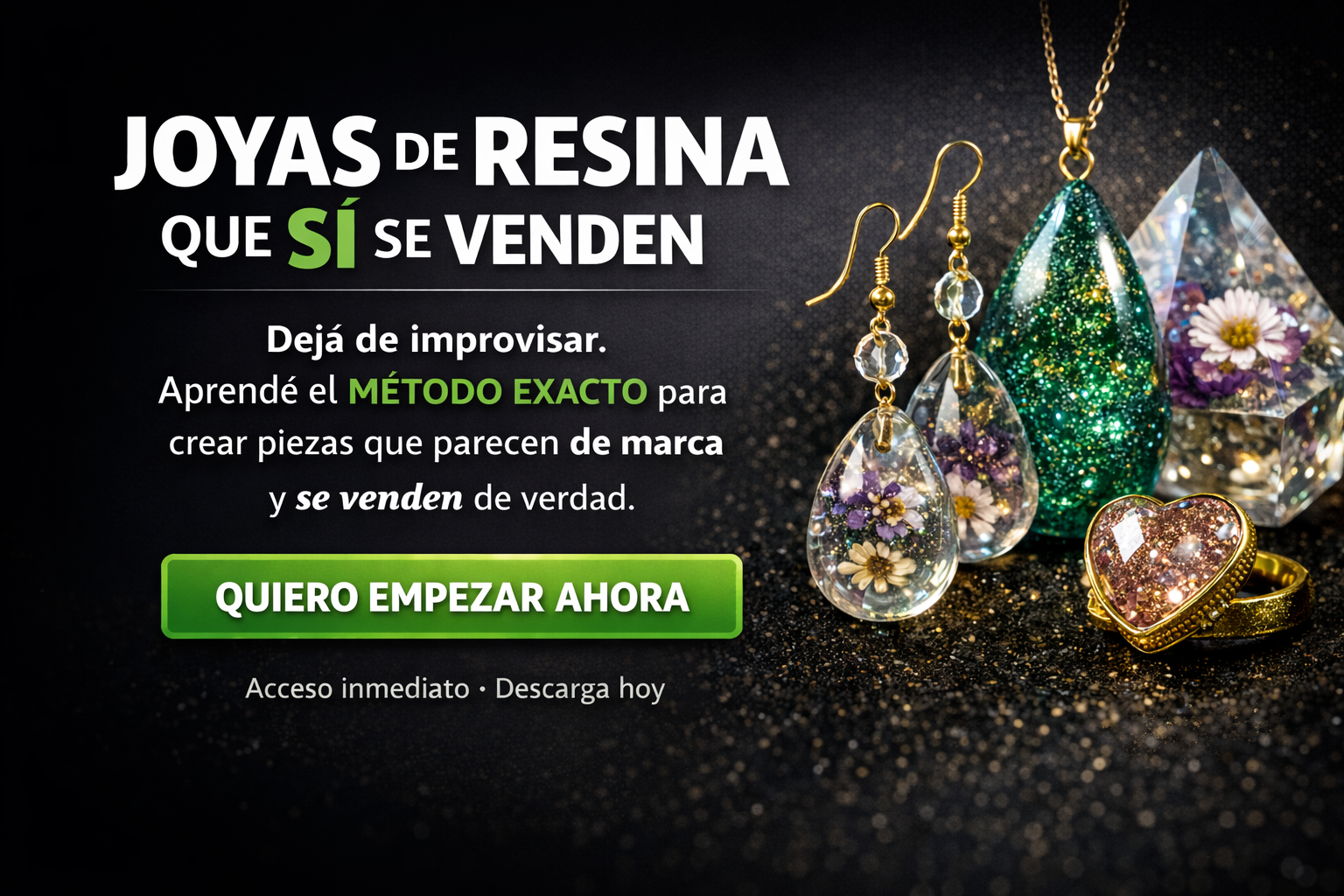 Joyas de resina que si se venden